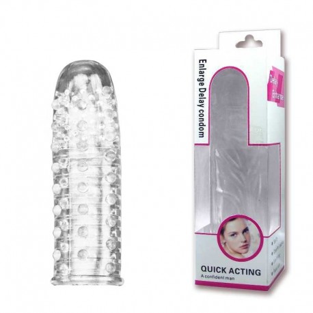 Capa Peniana Transparente com Saliências Massageadoras - VipMix