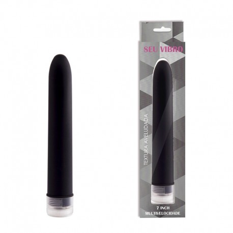 Vibrador Personal 17,5 cm Multivelocidade e Textura Aveludada - VipMix