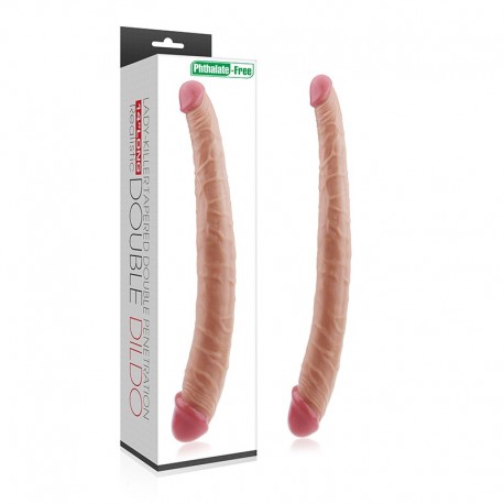 Pênis duplo 36 cm com Veias Salientes - DOUBLE DILDO - VipMix