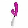 Vibrador Escalonado em Silicone com Estimulador Clitoriano - ARON - VipMix