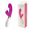 Vibrador Escalonado em Silicone com Estimulador Clitoriano - ARON - VipMix