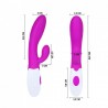 Vibrador Ponto G com Estimulador Clitoriano e 30 Modos de Vibração - PRETTY LOVE ALVIS - VipMix
