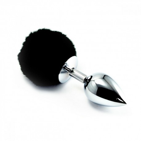 Plug Anal em Metal 7cm com Pompom Colorido - VipMix