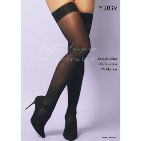 Meia 7/8 Lisa com Elástico Y2039 - Yaffa Lingerie