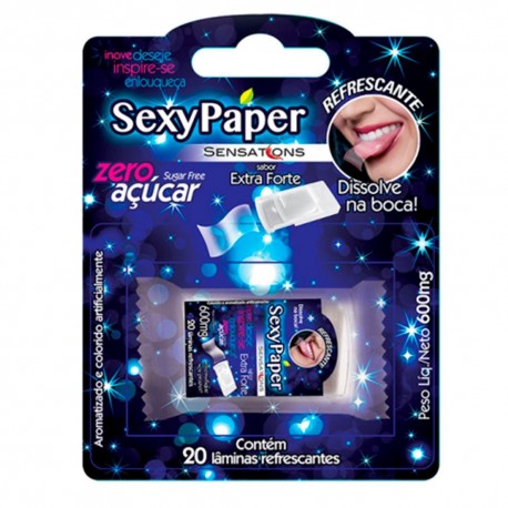 Lâmina para sexo oral hálito fresco Sexy Paper zero açúcar - Sensations