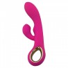 Vibrador de Luxo Recarregável com Detalhes em Metal e Estimulador - LEALSO - Importado