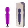 Massageador Recarregável Corporal com Detalhes Metálicos e 20 Modos de Vibração – Importado