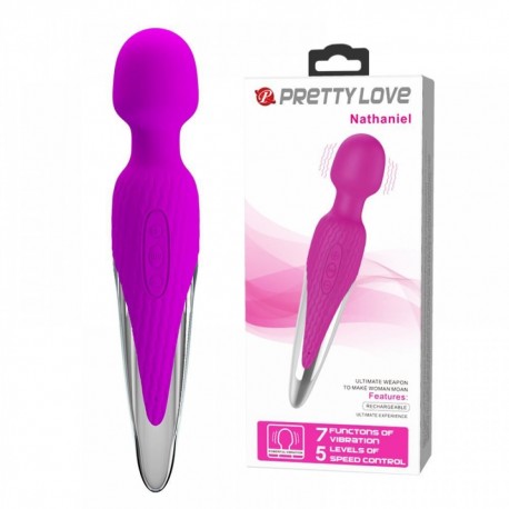Massageador Íntimo Recarregável com 7 Modos de Vibração - PRETTY LOVE NATHANIEL - Importado