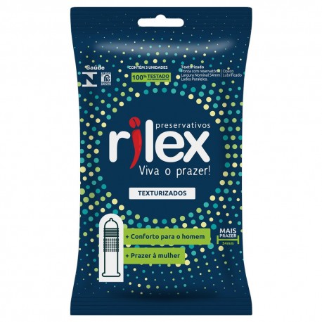 Preservativo Texturizado 03 Unidades - Rilex