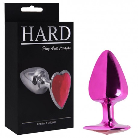 Plug Anal Em Metal Com Pedra Coração - Hard
