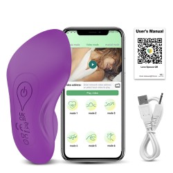 Estimulador de clitóris com formato ergonomico que se adapta a uma calcinha, possui 10 modos intensos de vibração - YOUVIBE