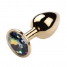 Plug Anal de Aço - Redondo Dourado - Tamanho M - VIPMIX