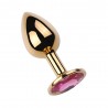 Plug Anal de Aço - Redondo Dourado - Tamanho M - VIPMIX