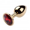 Plug Anal de Aço - Redondo Dourado - Tamanho M - VIPMIX