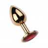Plug Anal de Aço - Redondo Dourado - Tamanho M - VIPMIX