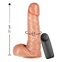 Protese Com Vibro Escroto E Ventosa 21 X 4,7Cm - Prazer & Cia