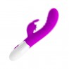 Vibrador com estimulador clitoriano simulador de sexo oral com línguas com 30 modos de vibração - PRETTY LOVE