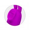 Vibrador com estimulador clitoriano simulador de sexo oral com línguas com 30 modos de vibração - PRETTY LOVE